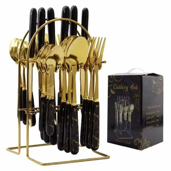 Service à couverts doré 24 pièces