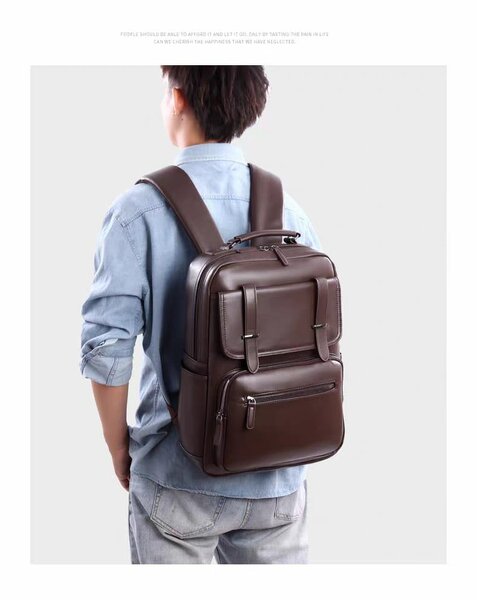 Sac à dos en cuir élégant