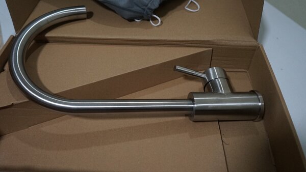 Stainless steel kitchen faucet