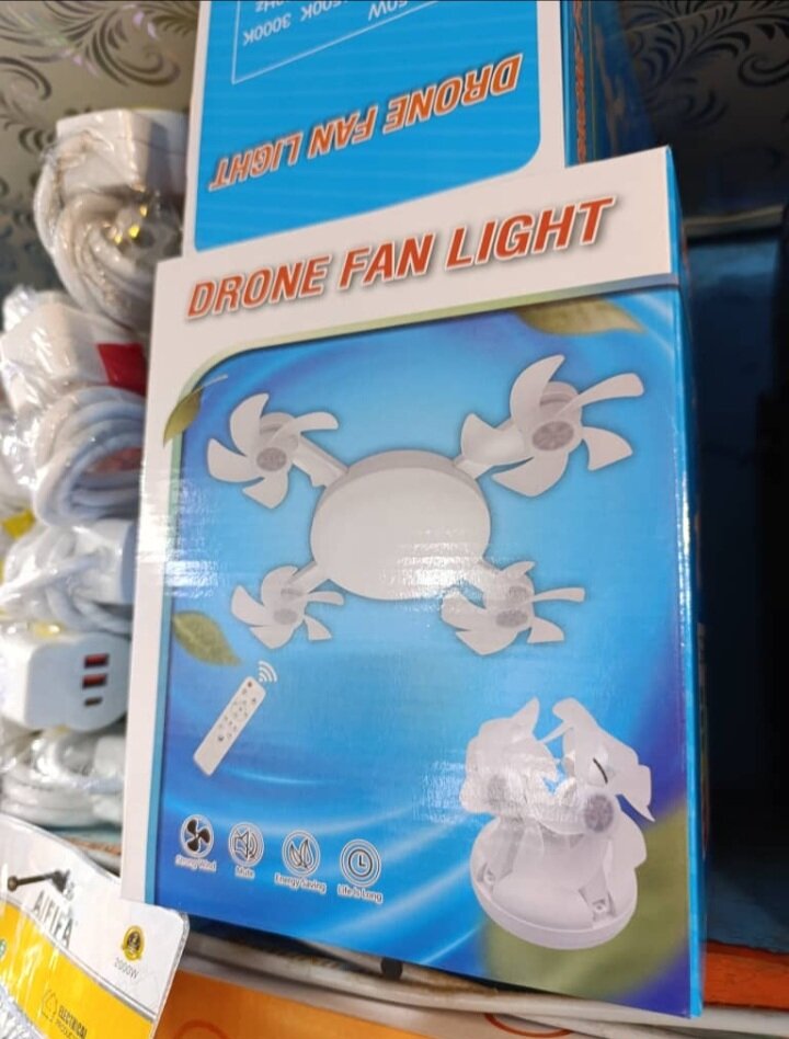 Lustre Ventilateur Drone LED