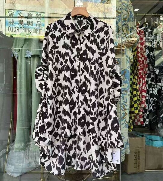 Robe chemise à imprimé animal