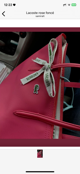 Sac à main Lacoste rose