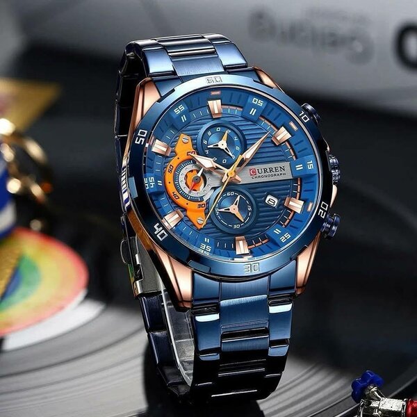 Montre Homme Bleu Élégante