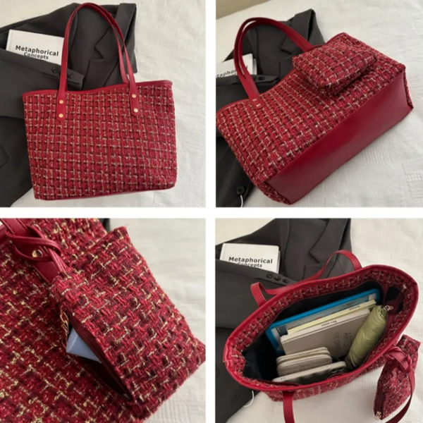 Sac cabas en tweed élégant