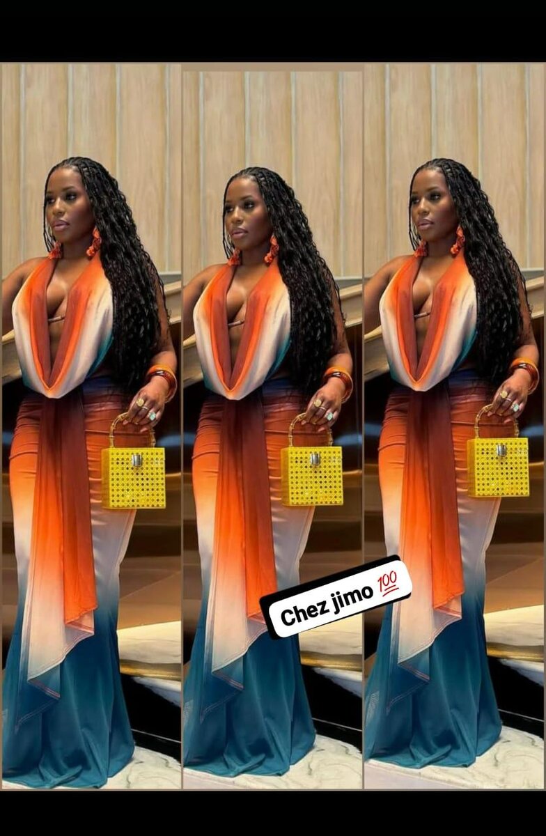 Robe Longue Éclatante Dégradé