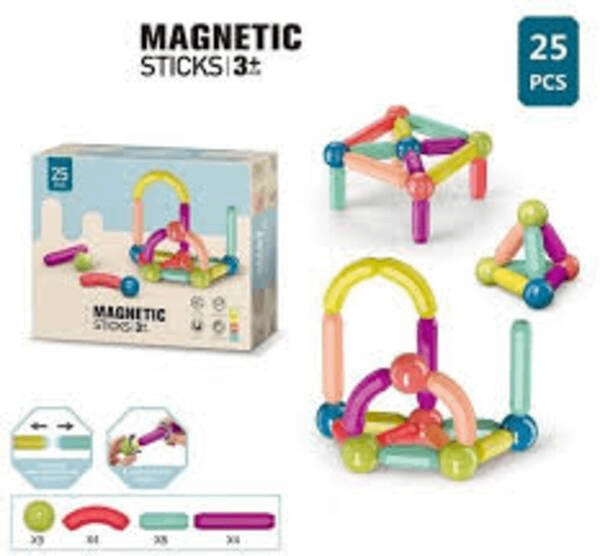 Colorful Magnetic Blocks - 25 Pcs Endless Creative