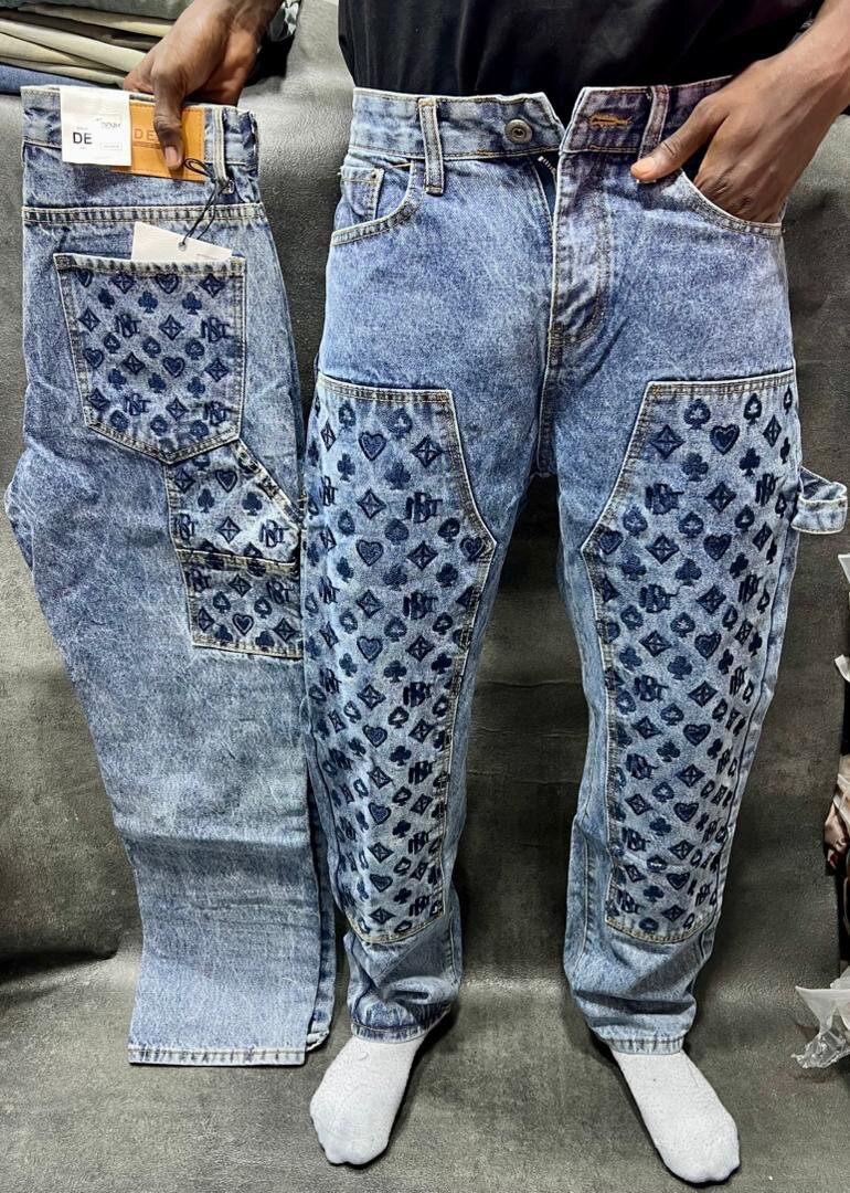 Jeans artistiques homme