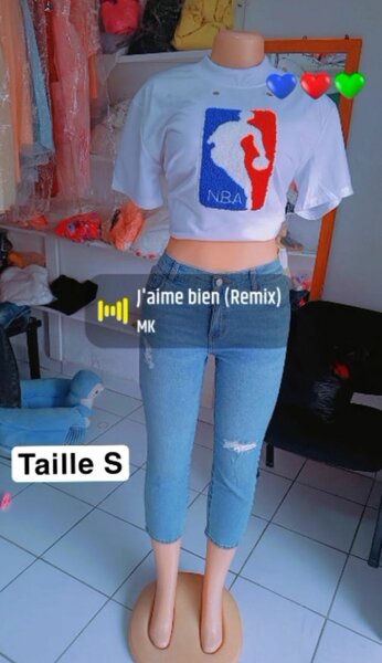Jean skinny taille haute