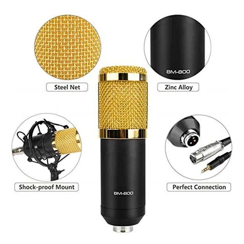 Microphone Condensateur Pro BM-800
