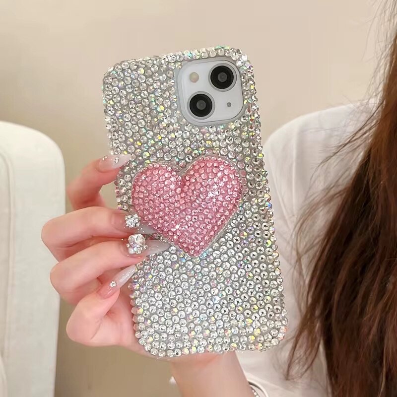 Étuis iPhone Strass Cœur