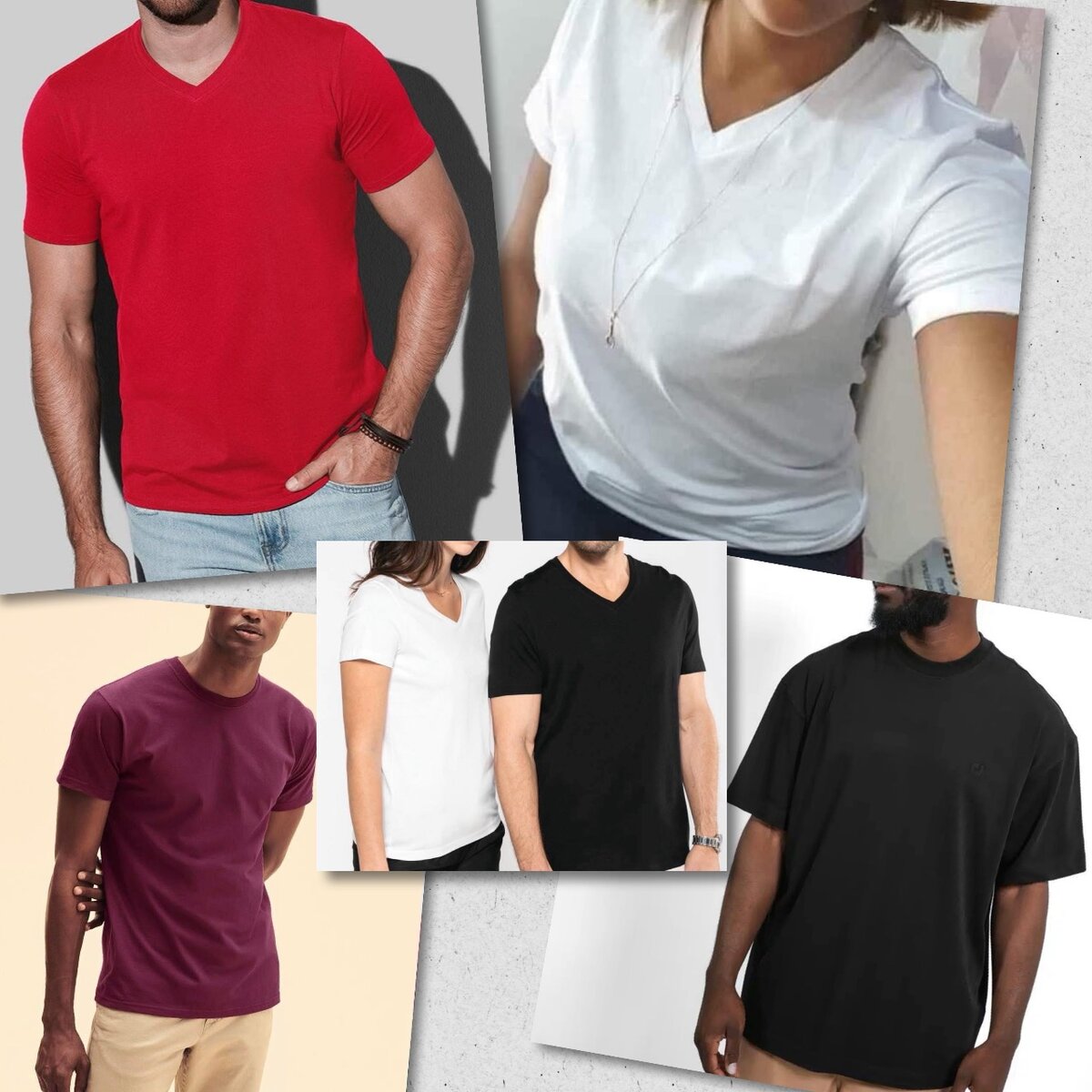 T-shirt cou Rond et cou V