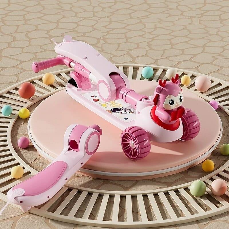 Trottinette Pliable Enfant Rose