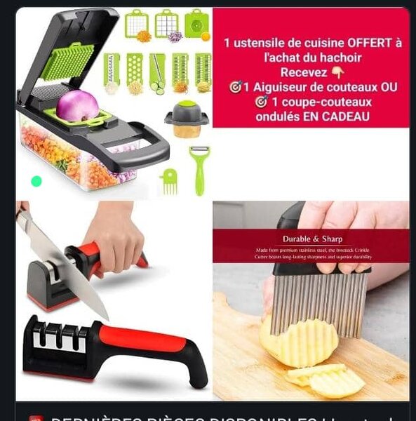 Offre groupée de coupe-légumes