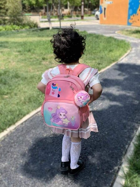 Sac à dos enfant sirène rose