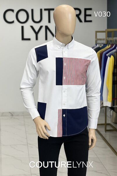 Chemise Homme Moderne Bicolore