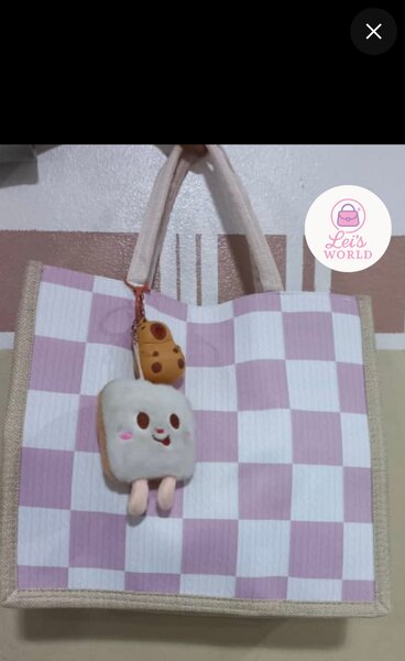 Sac cabas à carreaux