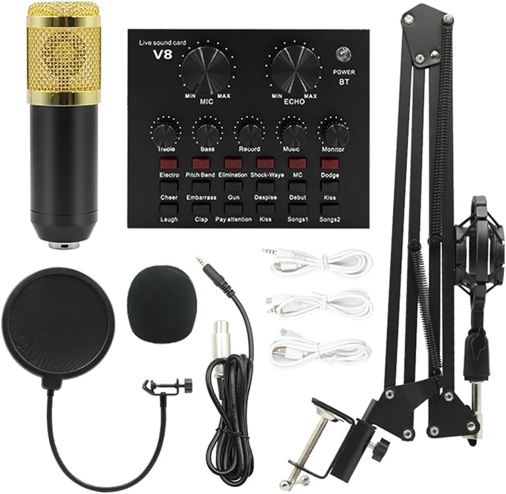 Microphone d'enregistrement avec carte son