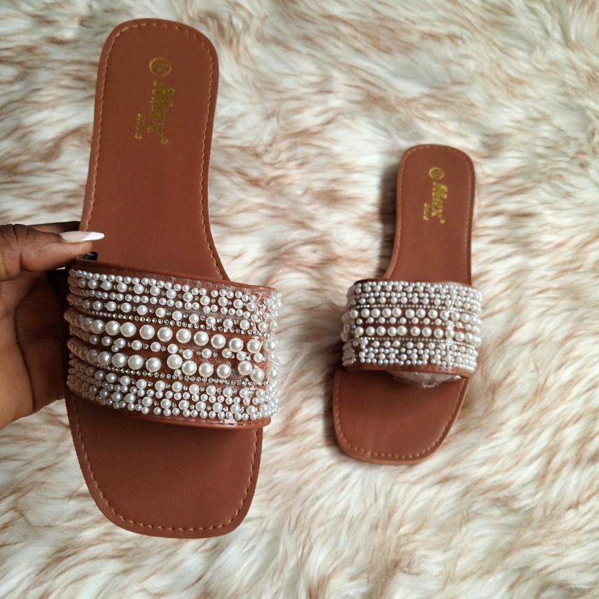 Classy beaded slippers