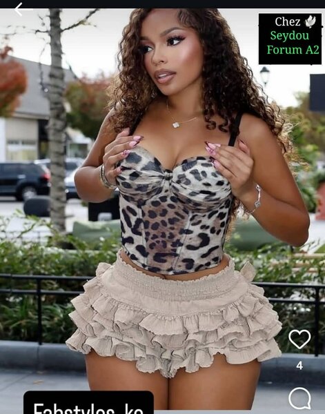 Top bustier léopard femme