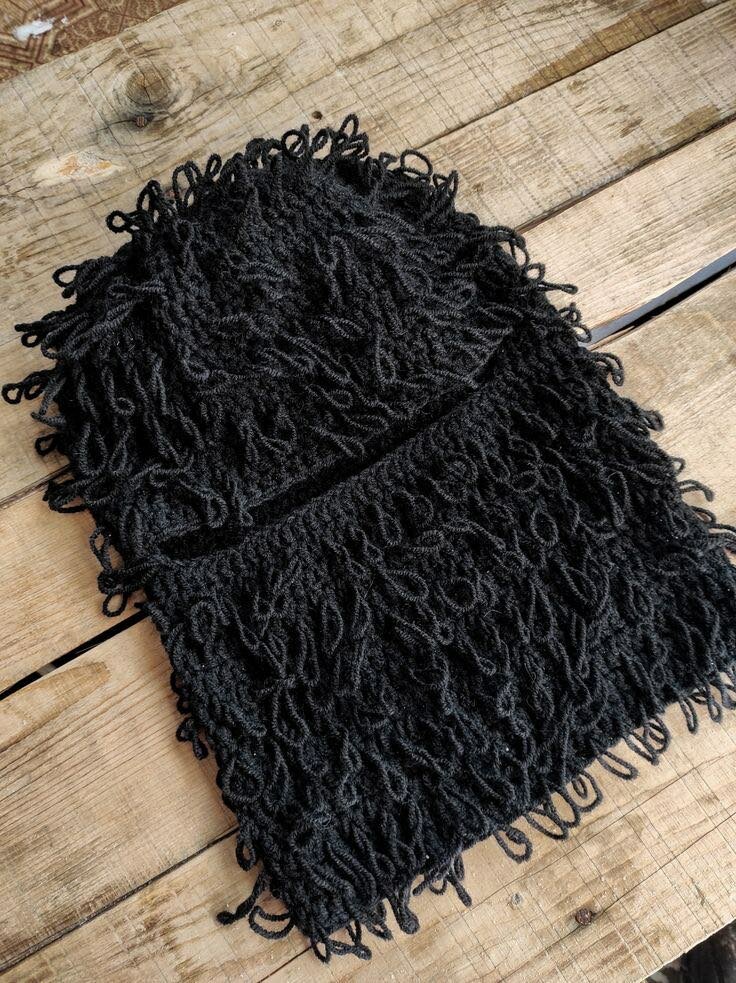 Cagoule Tricot Noir Originale