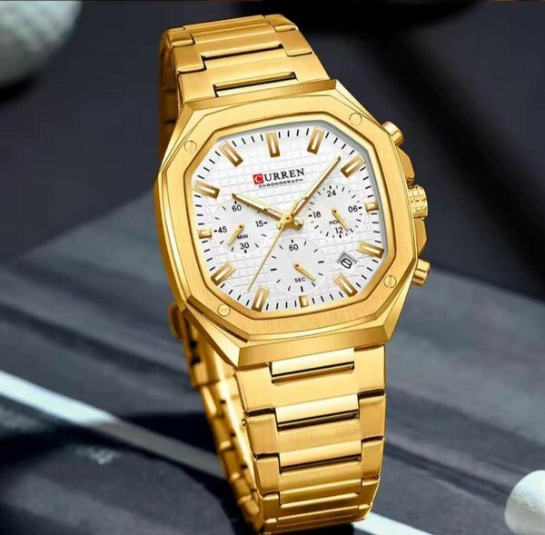 Montre Homme Dorée Élégante