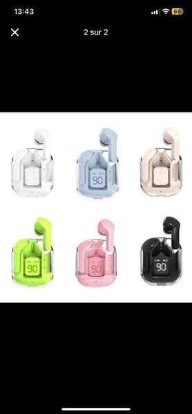 Écouteurs Bluetooth avec Affichage LED