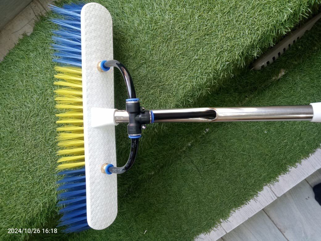 Solar panel cleaning brush with water pipe 10 feetextendable
