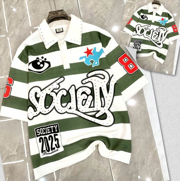 Polo rayé Society tendance
