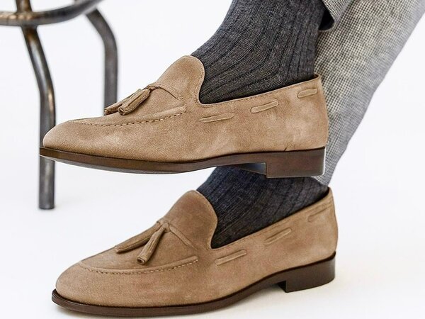 Mocassins en daim pour homme