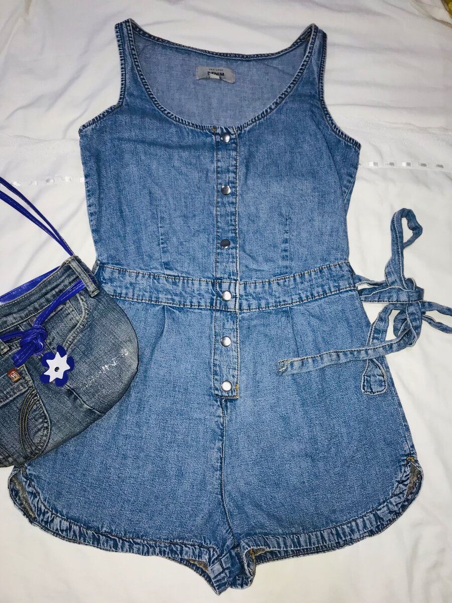 Denim romper