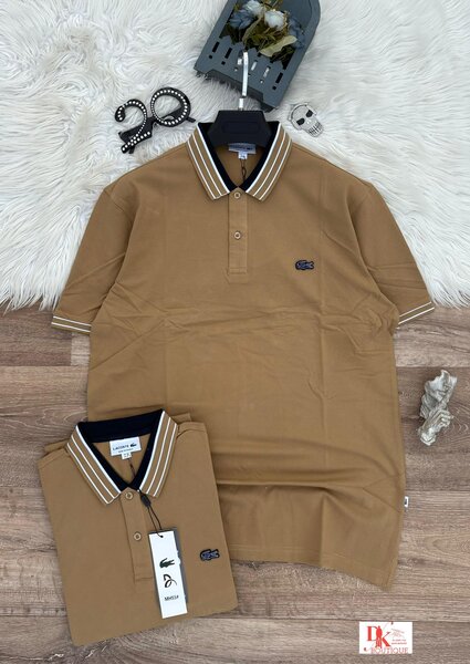 Polo en coton marron