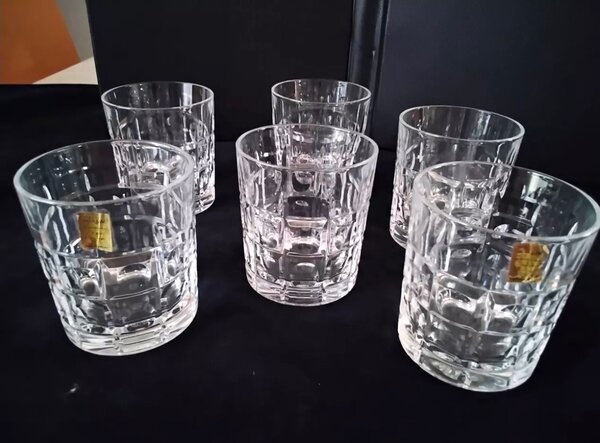 Set de 6 verres en cristal
