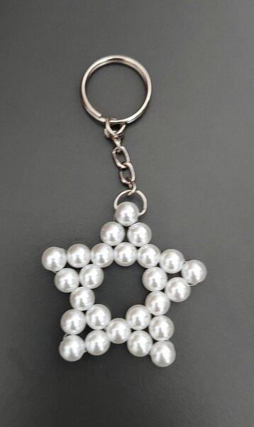 Porte-clés étoile perles