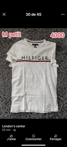 T-shirt blanc Hilfiger