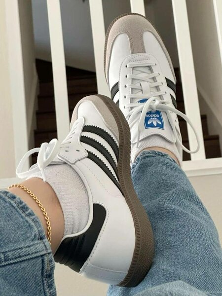 Sneakers tendance blanches unisexe