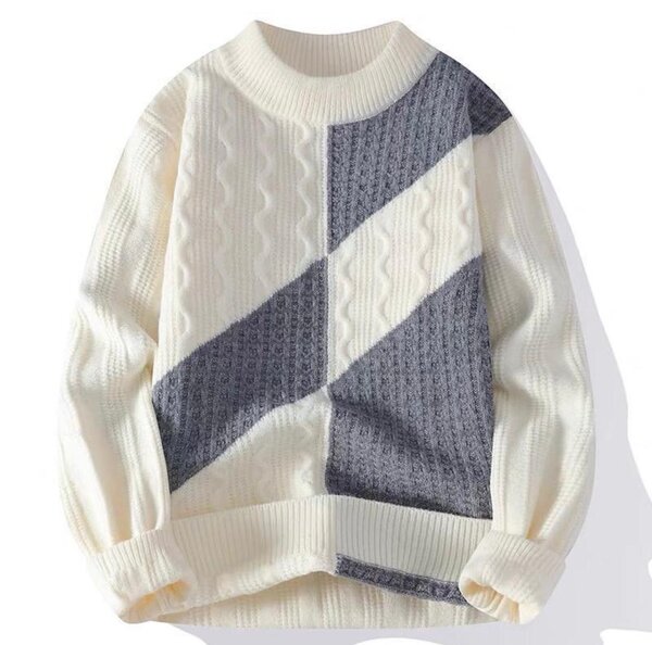 Pull en laine géométrique