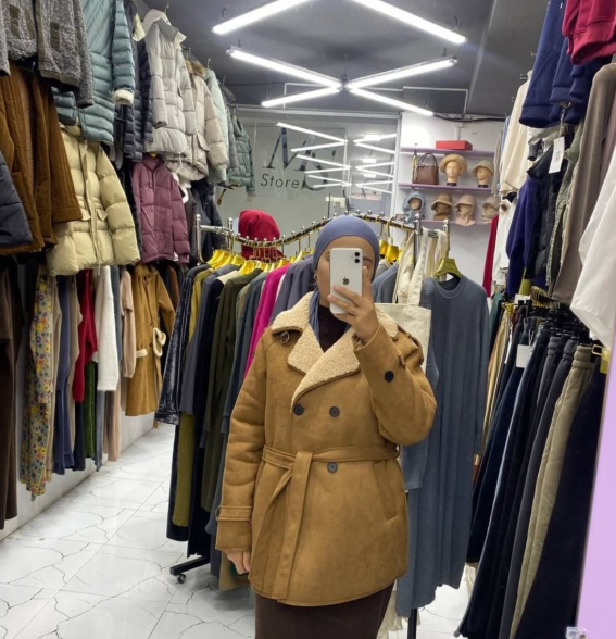 дубленка коричневая 