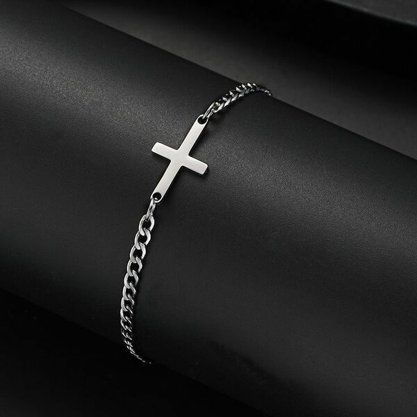 Bracelet Croix en Acier inoxy