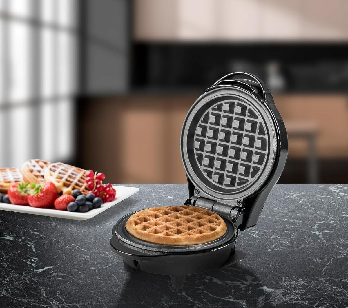 Mini Waffle Maker for Classic Waffles, Small Waffle