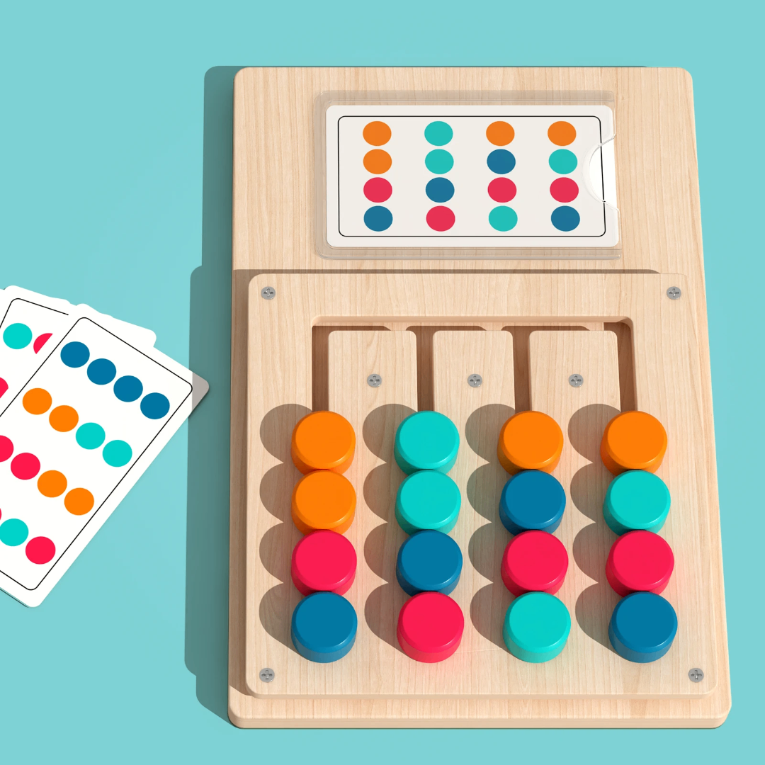 Jeu de logique éducatif en bois