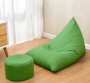 TriComfort Lounge: The Ultimate Triangle Bean Bag Sofa with Footrest