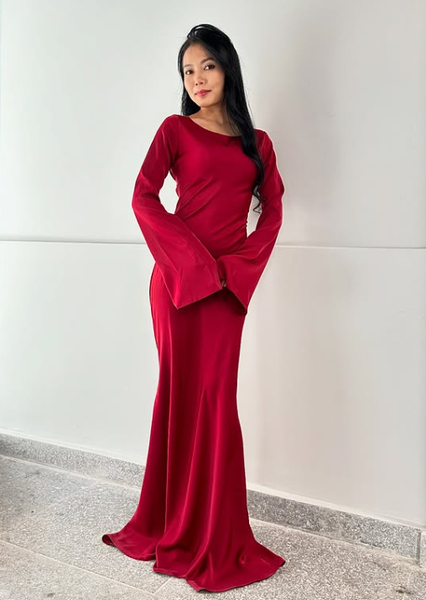 Платье Бордовая