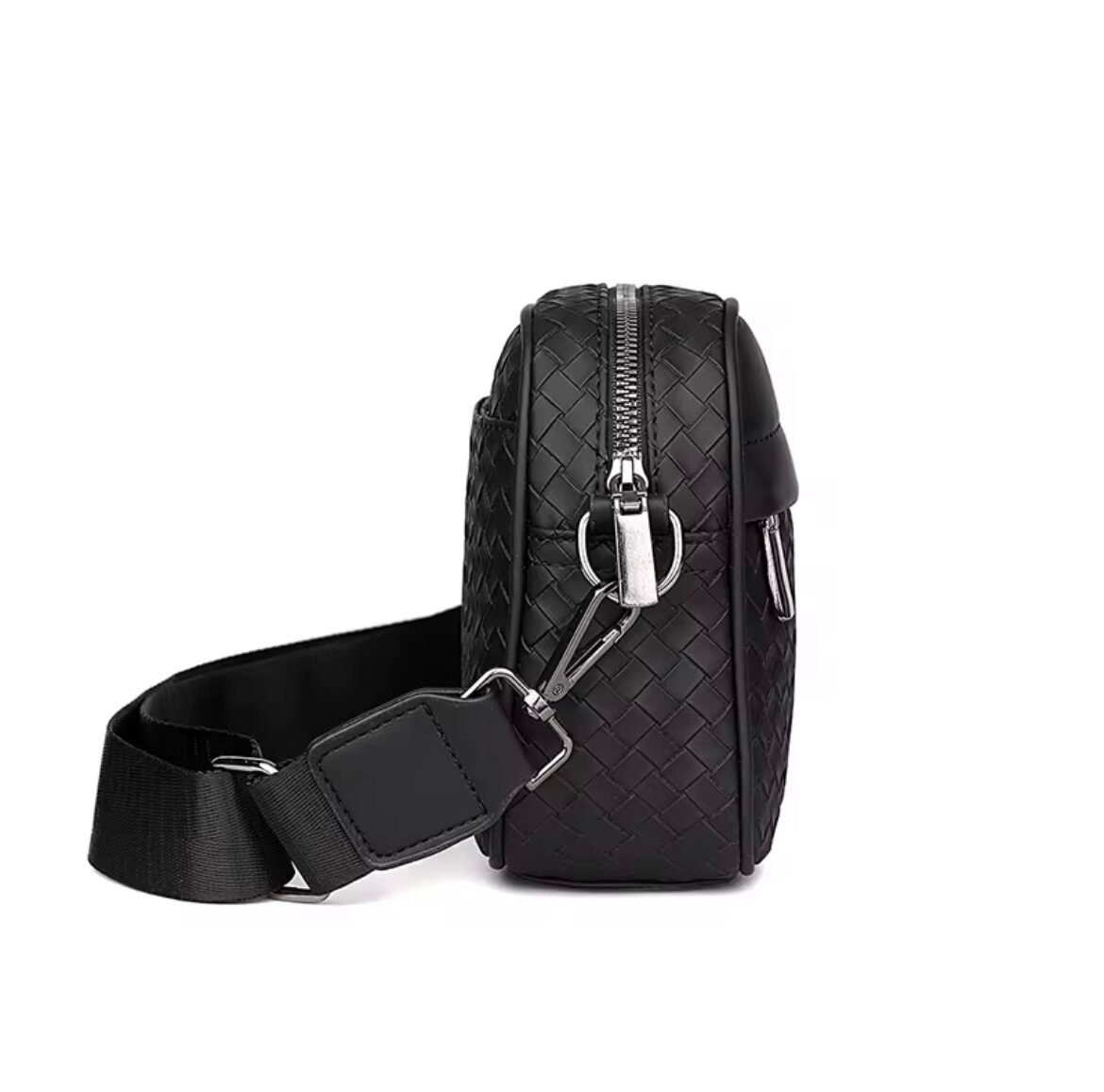 Sac à bandoulière tressé noir