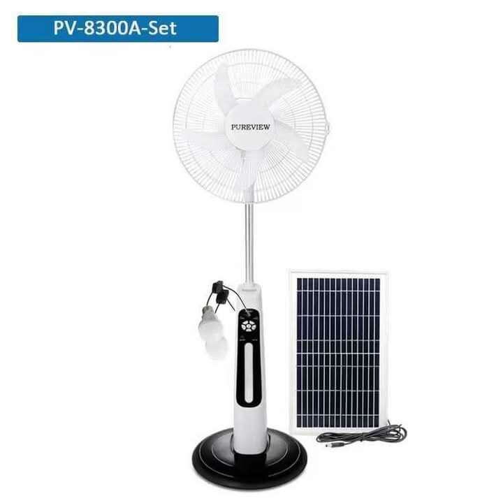 Solar Electric Rechargeable Fan 16inchs Remote control