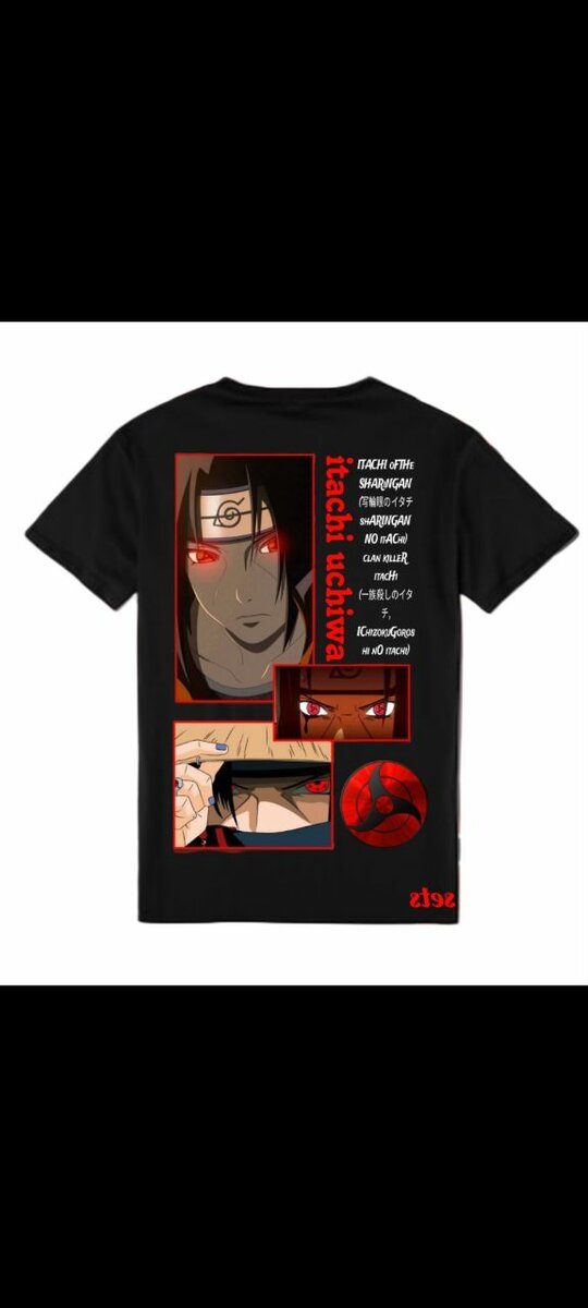 Tee-shirt chibi closets x itachi cotton lourd