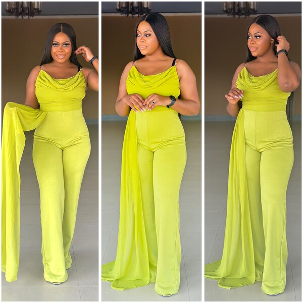Jumpsuit green s-2xl