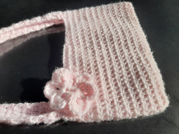 Crocheted purse