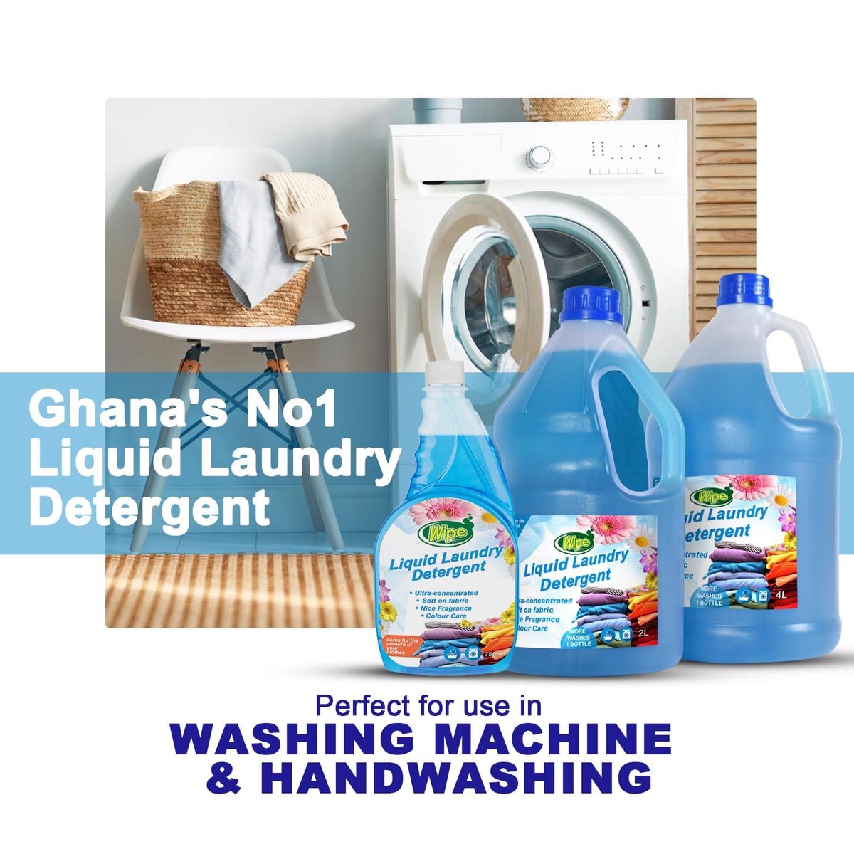 750ml WIPE LIQUID LAUNDRY DETERGENT