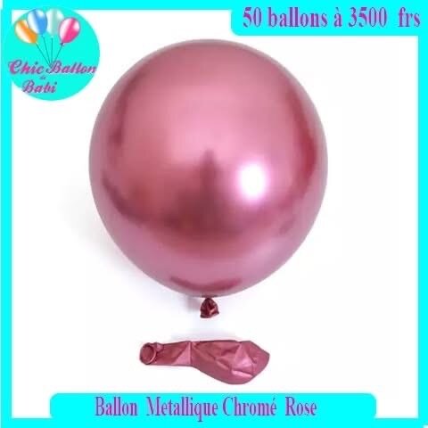 Ballon métallique chromée
