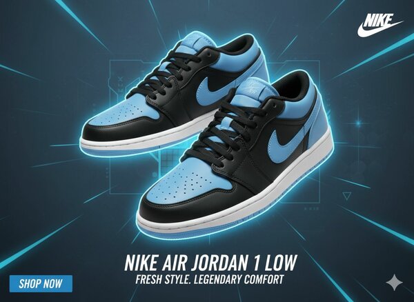 Nike Air Jordan 1 Low Bleu